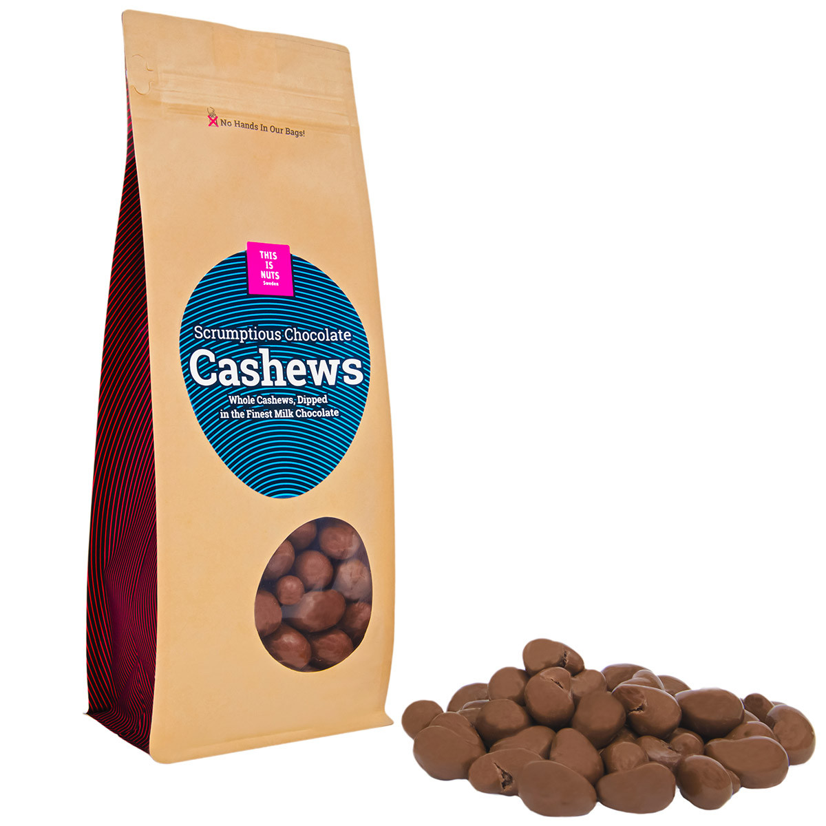 This is Scrumptious Chocolate Cashews 250g