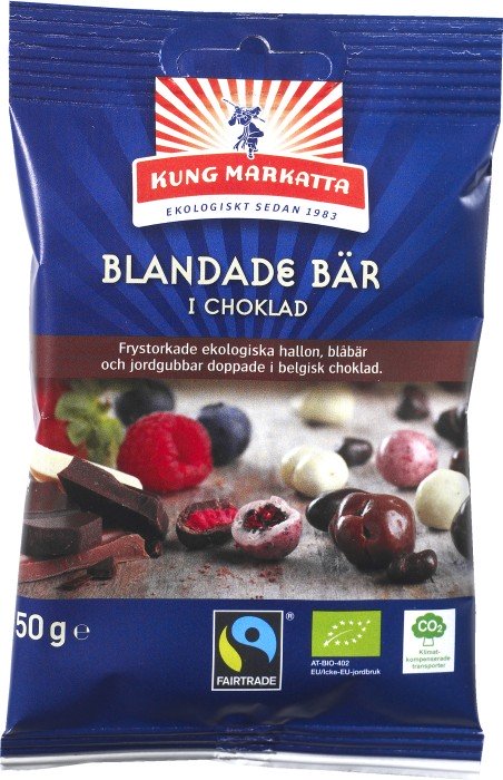 Kung Markatta Blandade Bär i Choklad Eko 50 g