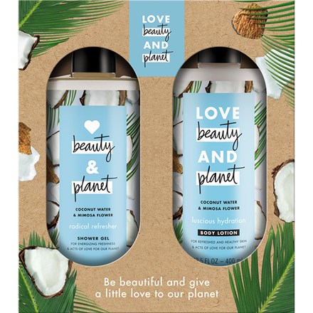 Love Beauty & Planet Presentförpackning Kokosvatten & Mimosa