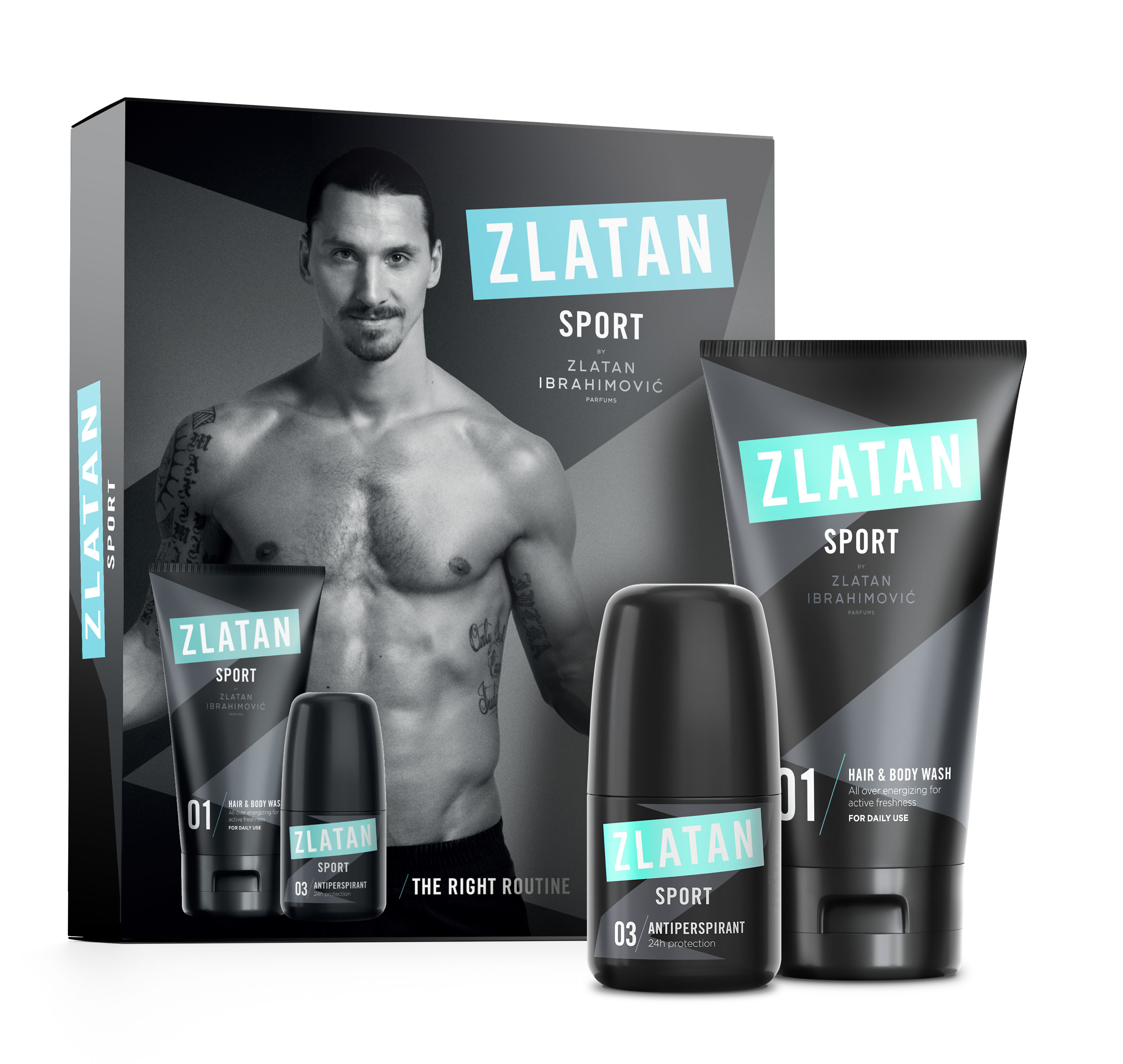 ZLATAN SPORT Set H&B + Deoroll 150 ml + 50 ml