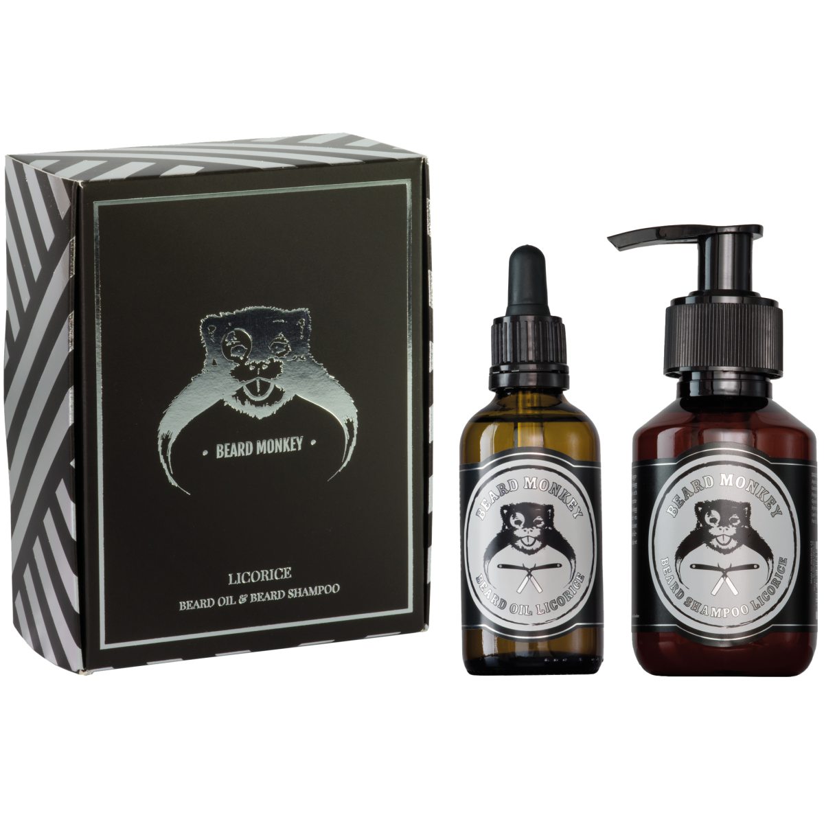 Beard Monkey Jul lakrits Shampoo & skäggoljl ml