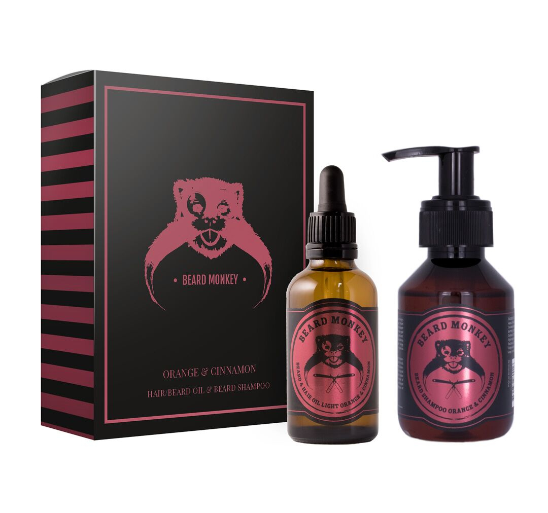 Beard Monkey Julkit orange cinnamon Shampoo & skäggoljl ml