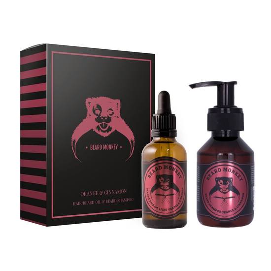 Beard Monkey Julkit orange cinnamon Shampoo & skäggoljl ml