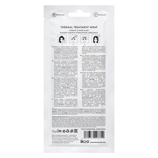 Ikoo Infusions Thermal Treatment Hair Wrap Hydrate & Shine Mask 35 g