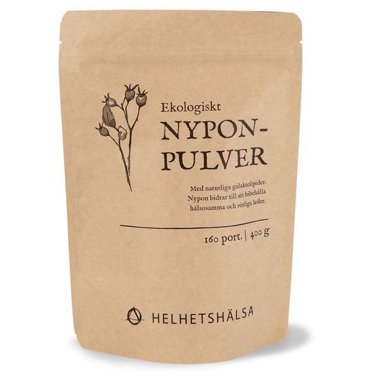 Helhetshälsa Nyponpulver ekologisk 400 g påse