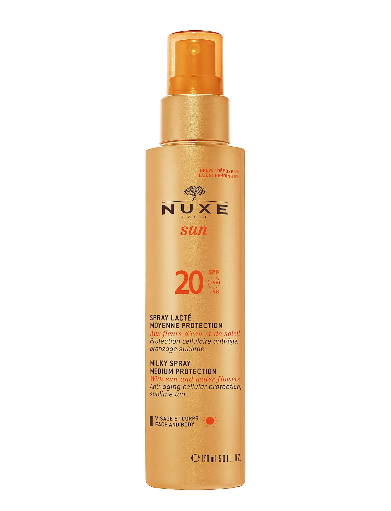 Nuxe Milky Spray Medium Protection Spf 20 Face & Body 150ml