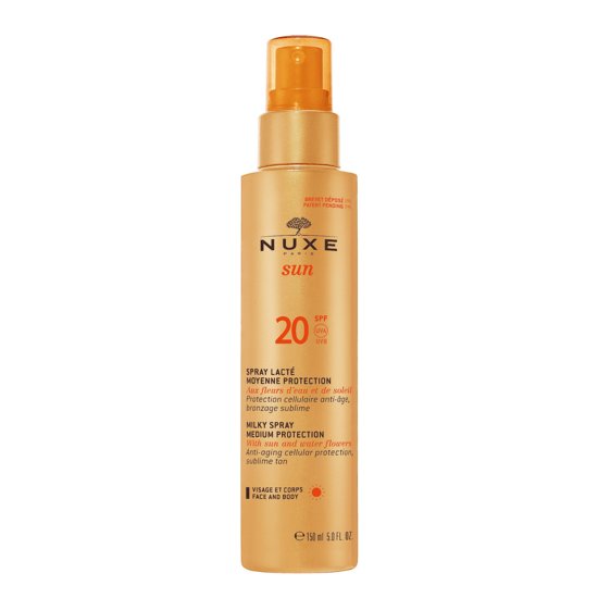 Nuxe Milky Spray Medium Protection Spf 20 Face & Body 150ml