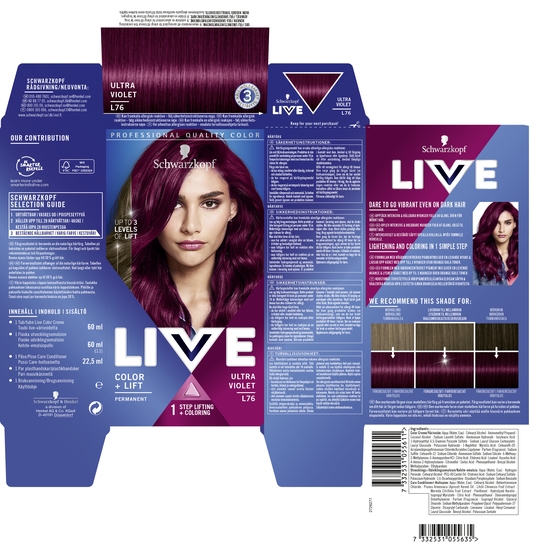 Schwarzkopf LIVE Color Hårfärg 76 Ultra Violet