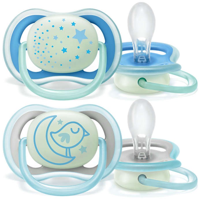 Philips Avent Ultra air Nattnapp 6-18 månader Blå/Grå 2 st