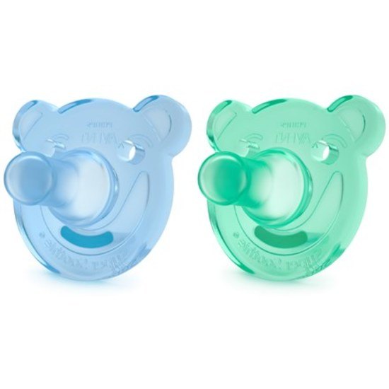 Philips Avent Soothie-napp 0-3 månader Grön/Blå 2 st