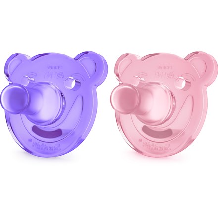 Philips Avent Soothie-napp 0-3 månader Lila/Rosa 2 st