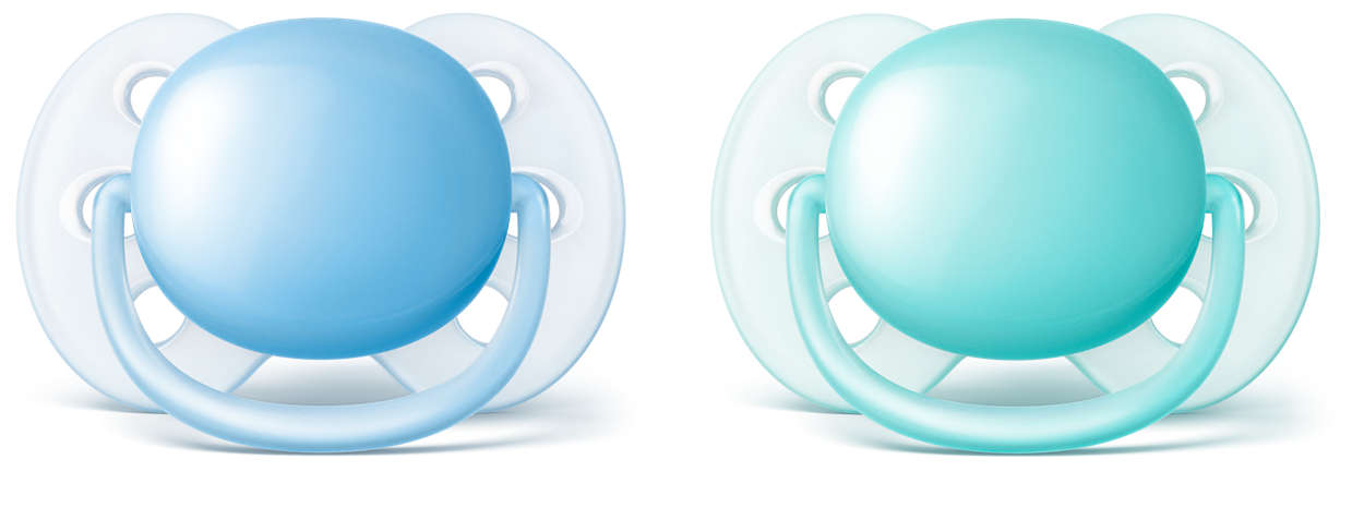 Philips Avent Ultra Soft Napp 0-6 mån Blå/Grön 2 st