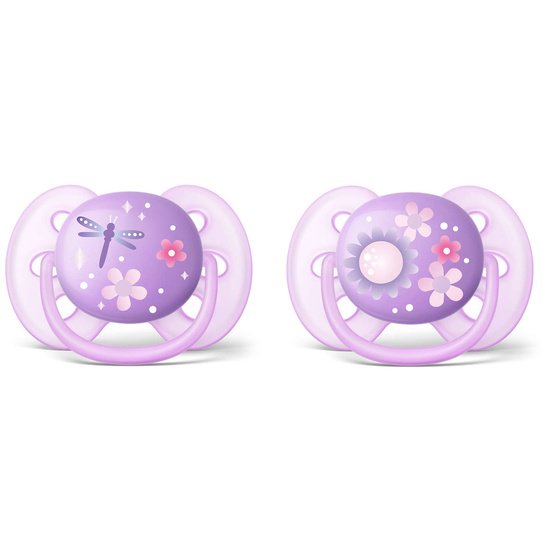 Philips Avent Ultra Soft Napp 6-18 månader Lila 2 st