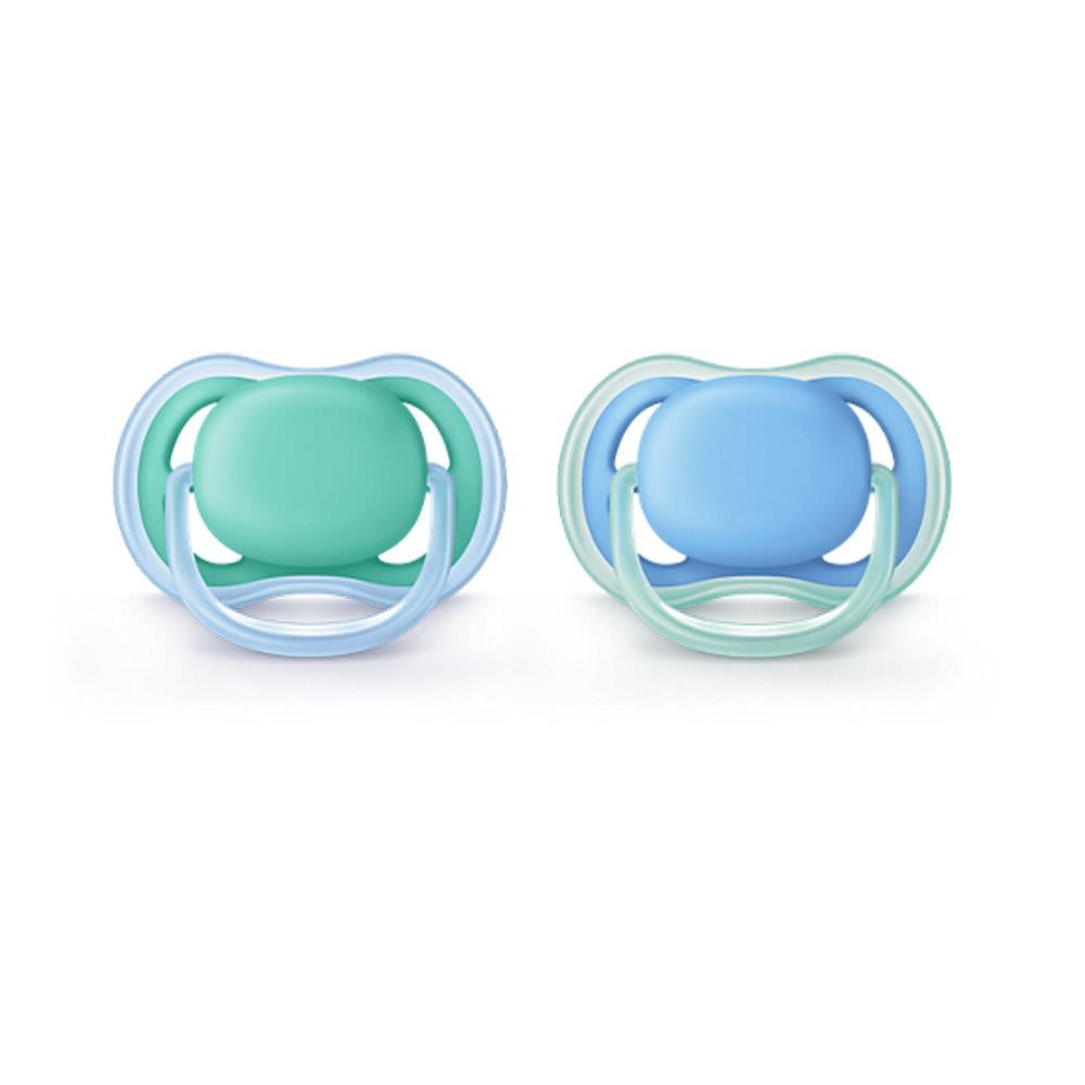 Philips Avent Ultra Air-Napp 6-18 månader Grön/Blå 2 st