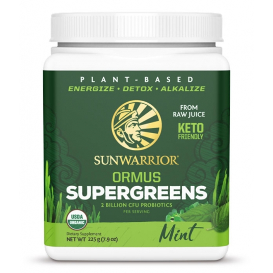 Sunwarrior Ormus Super Greens Organic Mint 225 g