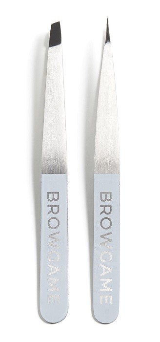 Browgame Cosmetics Duo Pack Tweezer Pointed + Slanted