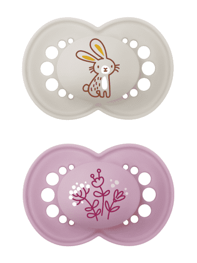 MAM Original 6-16m Latex Pink 2-pack