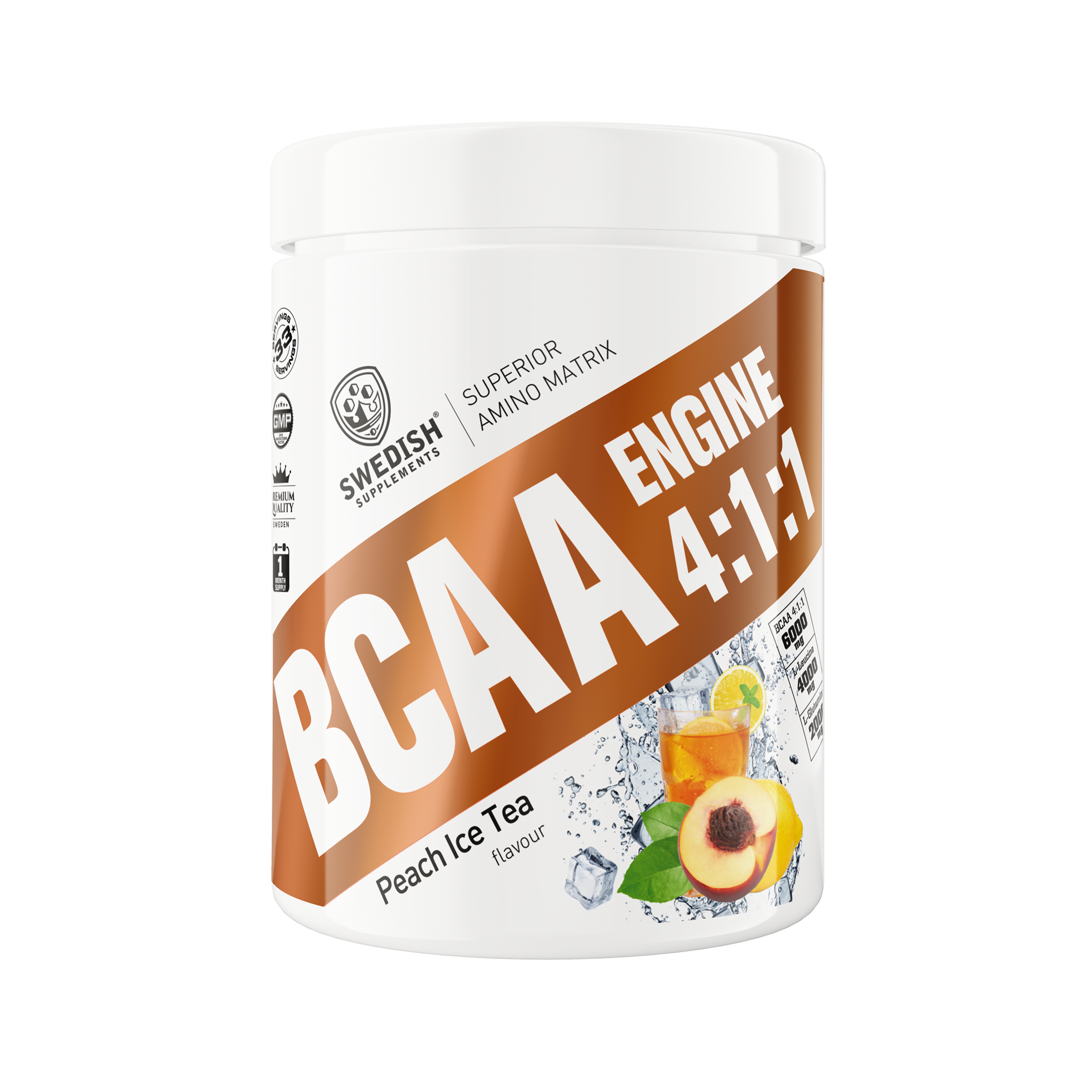 Swedish Supplements BCAA Engine 4:1:1 400 g Peach Ice Tea