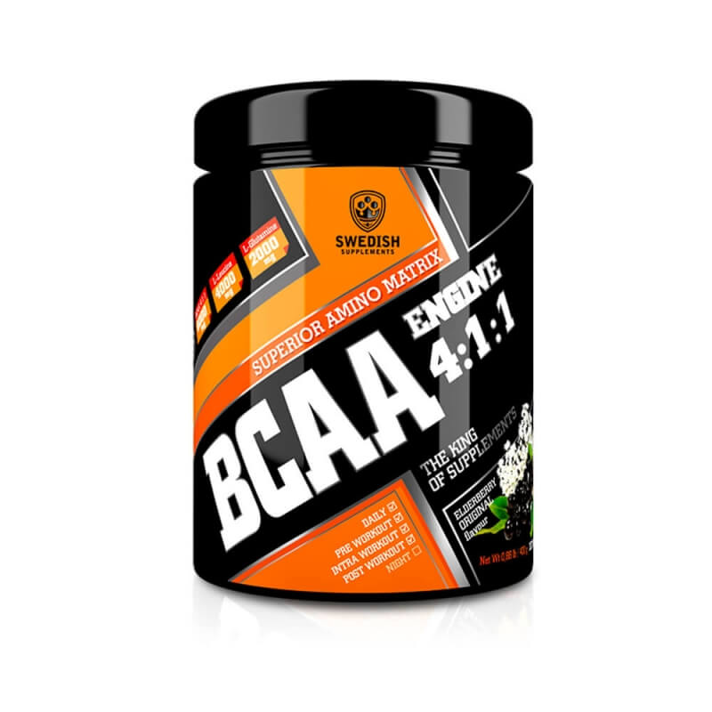 Swedish Supplements BCAA Engine 4:1:1 400 g Fläder/Elderberry