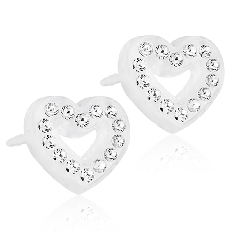 Blomdahl Örhängen Brilliance Heart Hollow Crystal 10mm