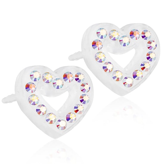 Blomdahl Örhängen Brilliance Heart Hollow Rainbow 10mm