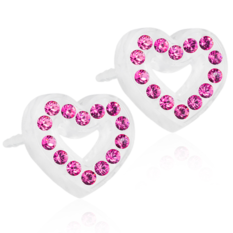Blomdahl Örhängen Brilliance Heart Hollow Rose 10mm
