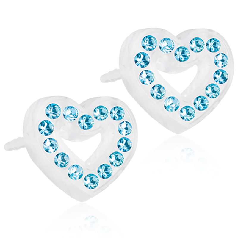 Blomdahl Örhängen Brilliance Heart Hollow  Aquamarine 10mm