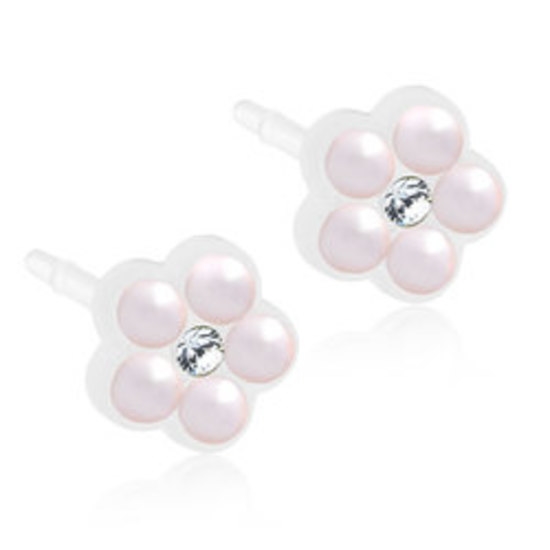 Blomdahl Örhängen Daisy Pearl Light Rose 6mm