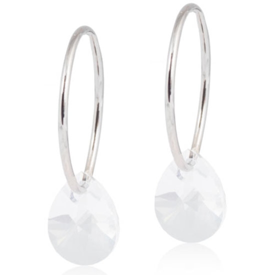 Blomdahl Örhängen Crystal Ring 14mm Drop 8mm