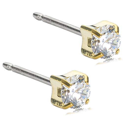 Blomdahl Örhängen Tiffany Golden Titanium 4mm