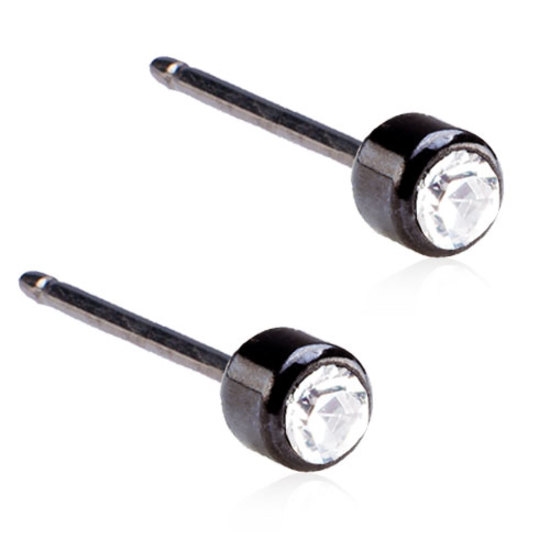 Blomdahl Örhängen Bezel Crystal 3mm