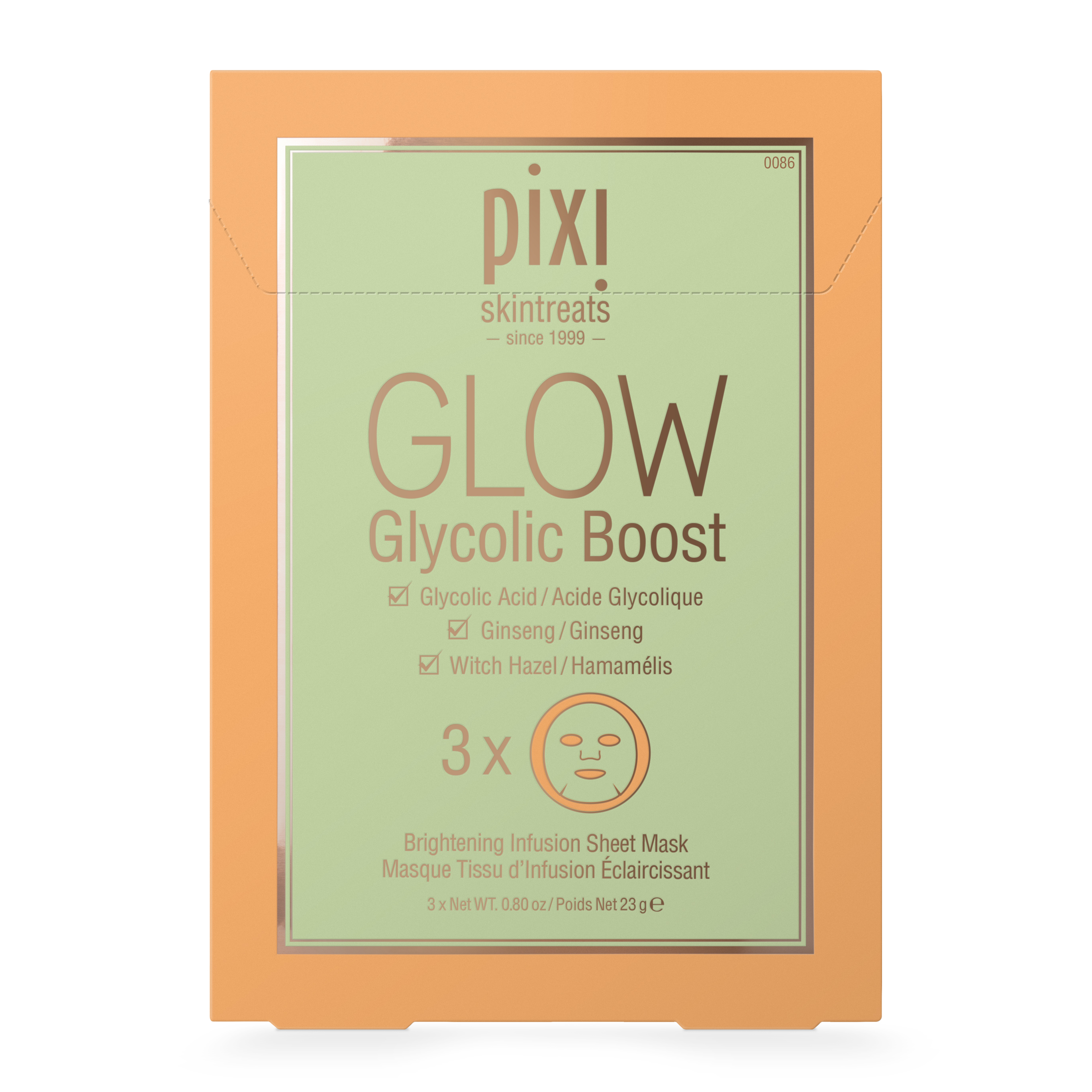 Pixi Glow Glycolic Boost Sheetmask 3-pack
