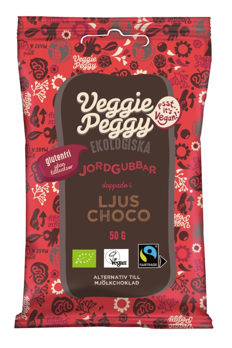 Veggie Peggy Chokladdoppade Jordgubbar 50 g