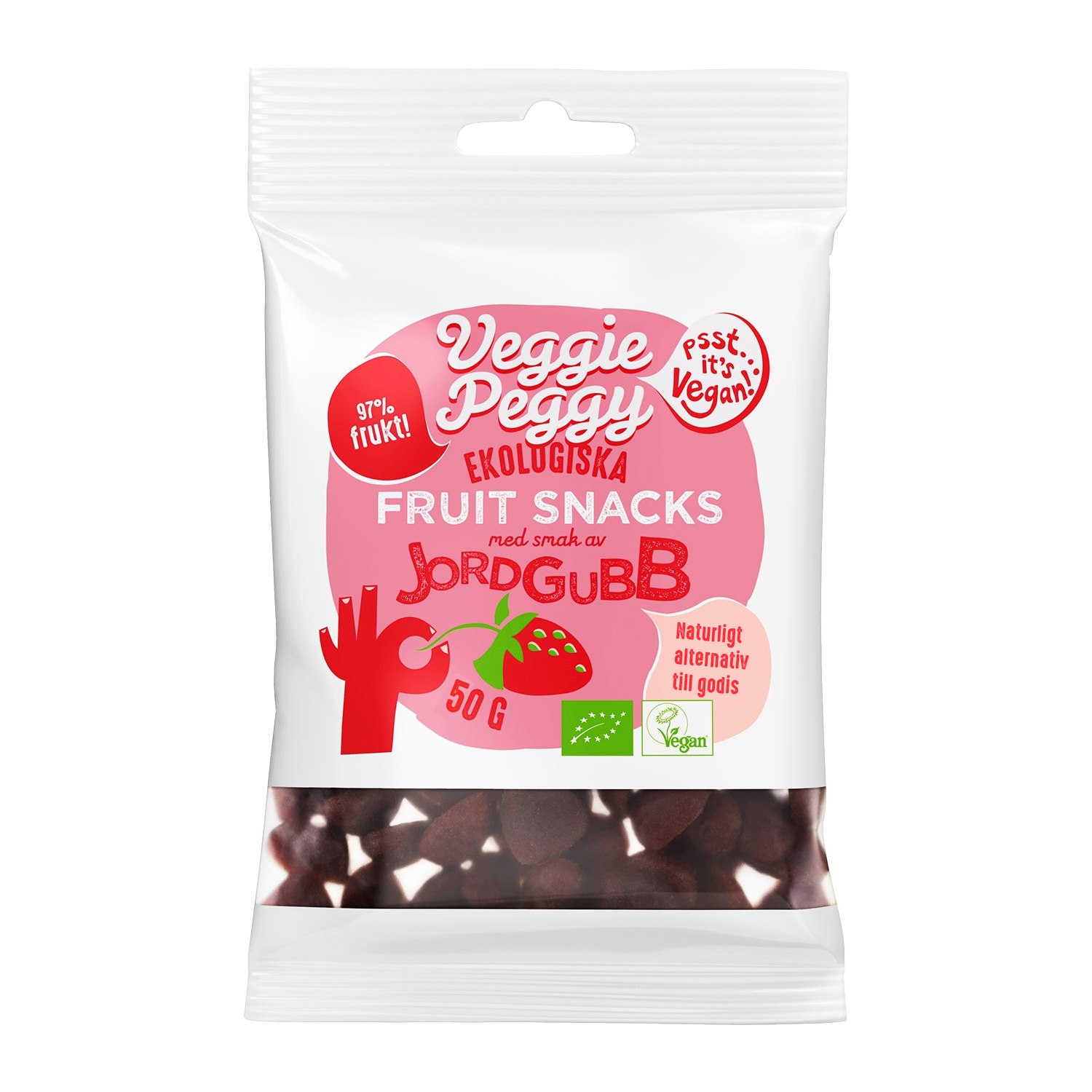 Veggie Peggy Fruktsnacks Jordgubb 50 g