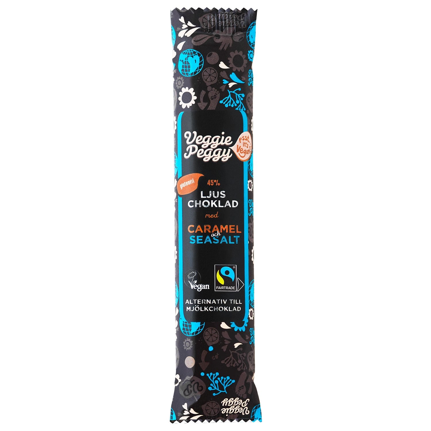 Veggie Peggy Ljus Choklad Caramel & Seasalt 35 g