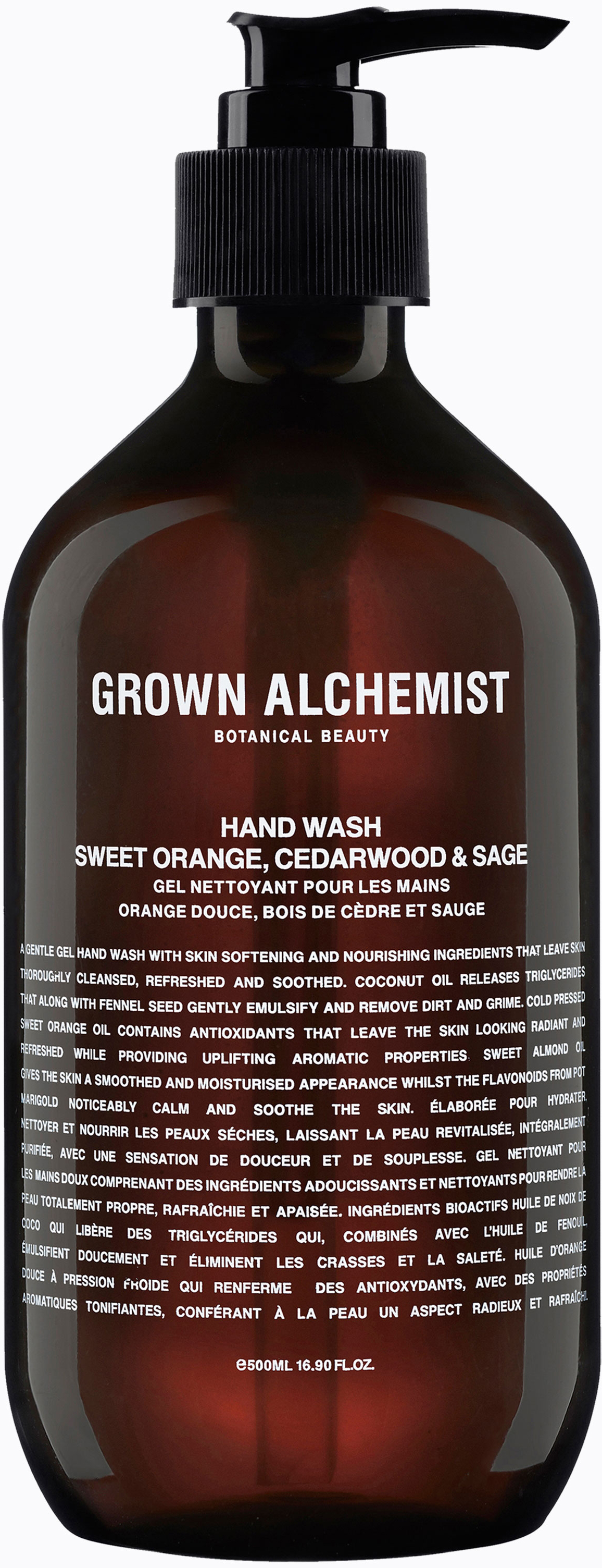 Grown Alchemist Hand Wash Sweet Orange, Cedarwood & Sage 500 ml