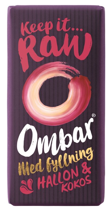 Ombar Choklad Fylld Hallon & Kokos 35 g
