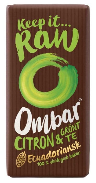 Ombar Choklad Grönt Te & Citron 35 g