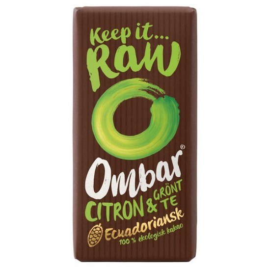 Ombar Choklad Grönt Te & Citron 35 g
