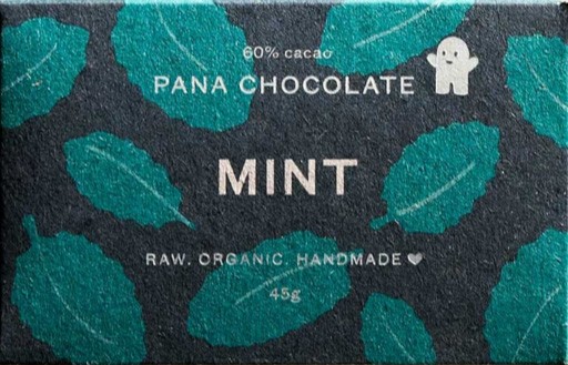 Pana Chocolate Choklad Raw Mörk 60% Mint 45 g