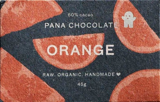 Pana Chocolate Choklad Raw Mörk 60% Apelsin 45 g