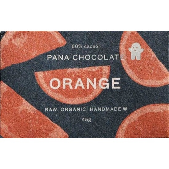Pana Chocolate Choklad Raw Mörk 60% Apelsin 45 g
