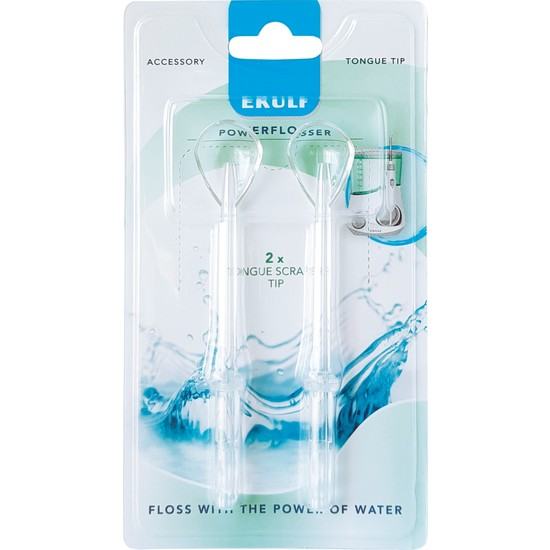 Ekulf PowerFlosser Cordless TongueScraper Tip 2 st