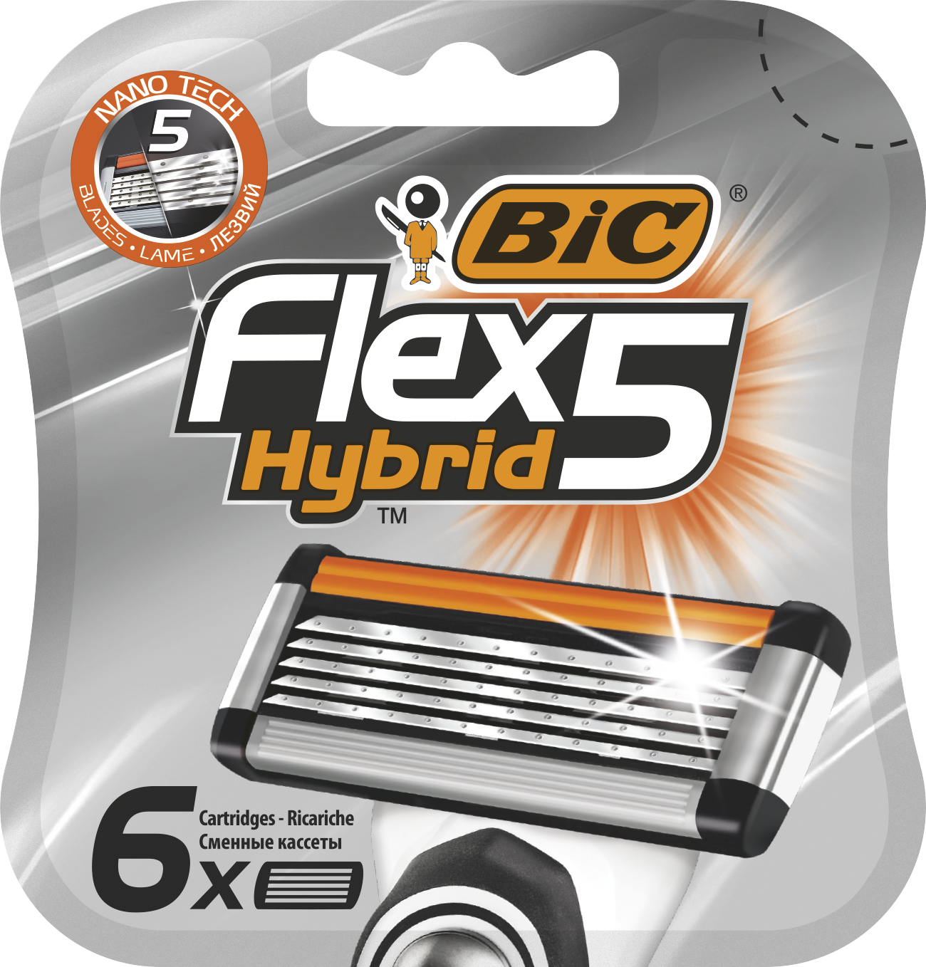 BIC Flex5 Hybrid Refills x6