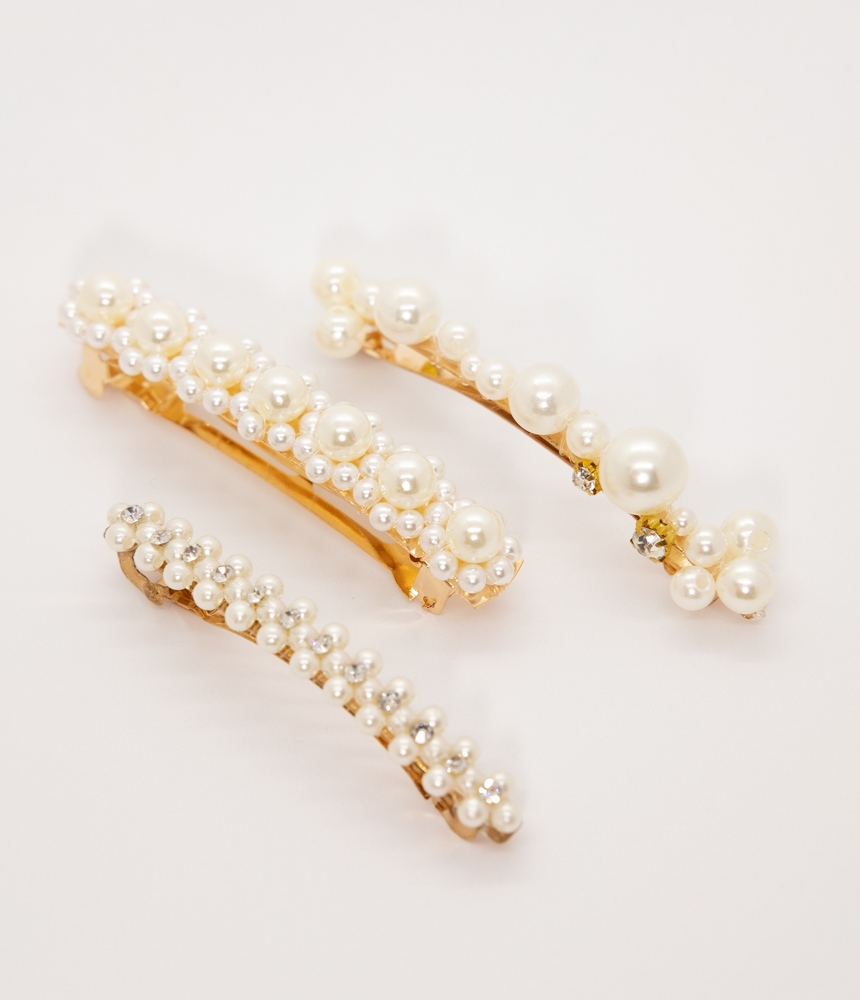 Add a Little Something pin/clip/barette Pearls White 3-pack