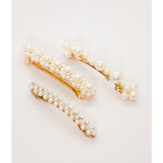 Add a Little Something pin/clip/barette Pearls White 3-pack