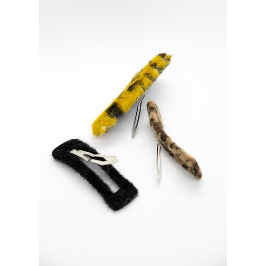 Add a Little Something 3-pack fur clip leo Mustard