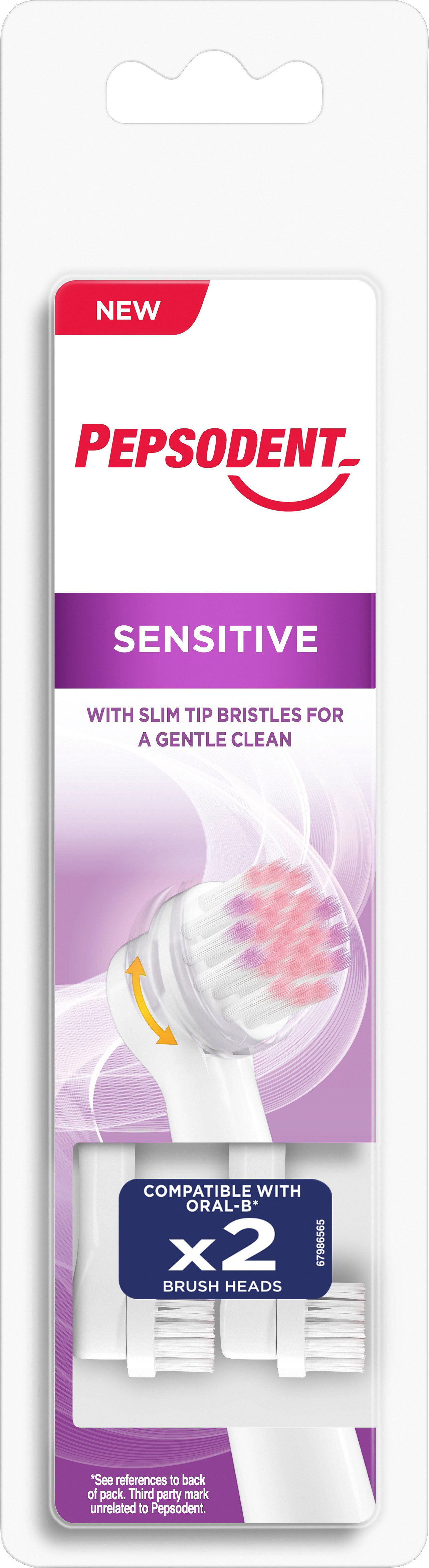 Pepsodent Eltandborsthuvud Sensitive 2-pack