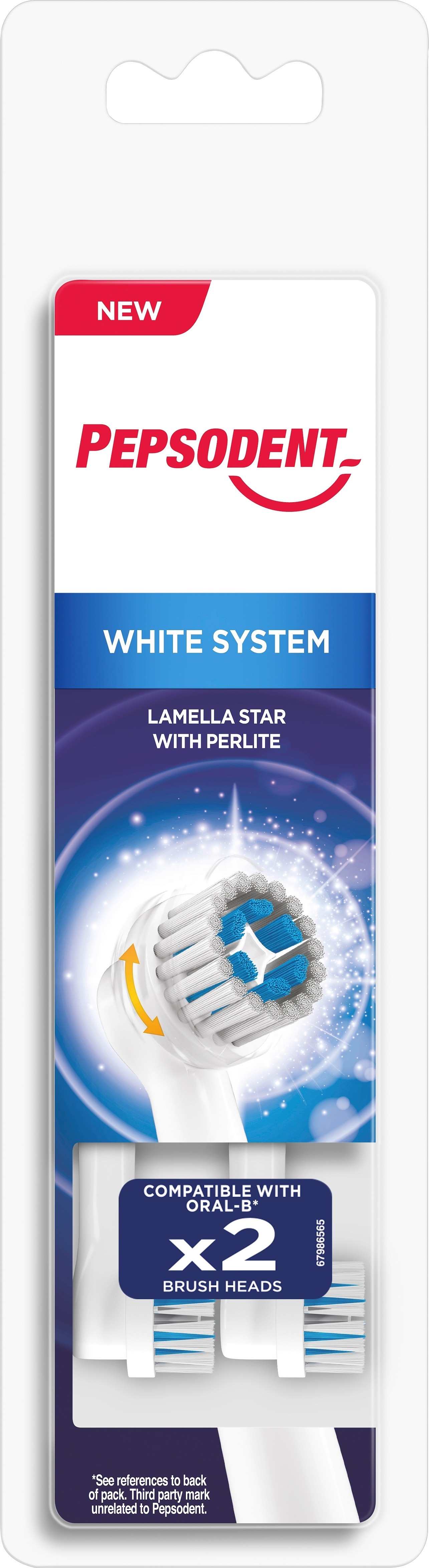 Pepsodent Eltandborsthuvud White System 2-pack