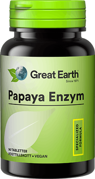 Great Earth Papaya Enzym 90 tabletter